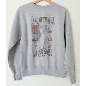 Taylor Swift Womens The Eras Tour Graphic Gray Sweatshirt M Concert Merch